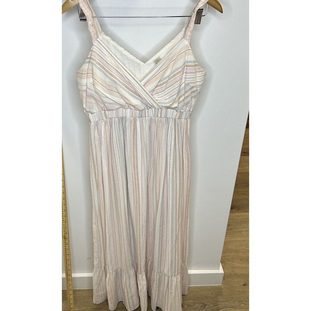 Loft Beach Women's Maxi Dress‎ Size Small Striped with a stir below